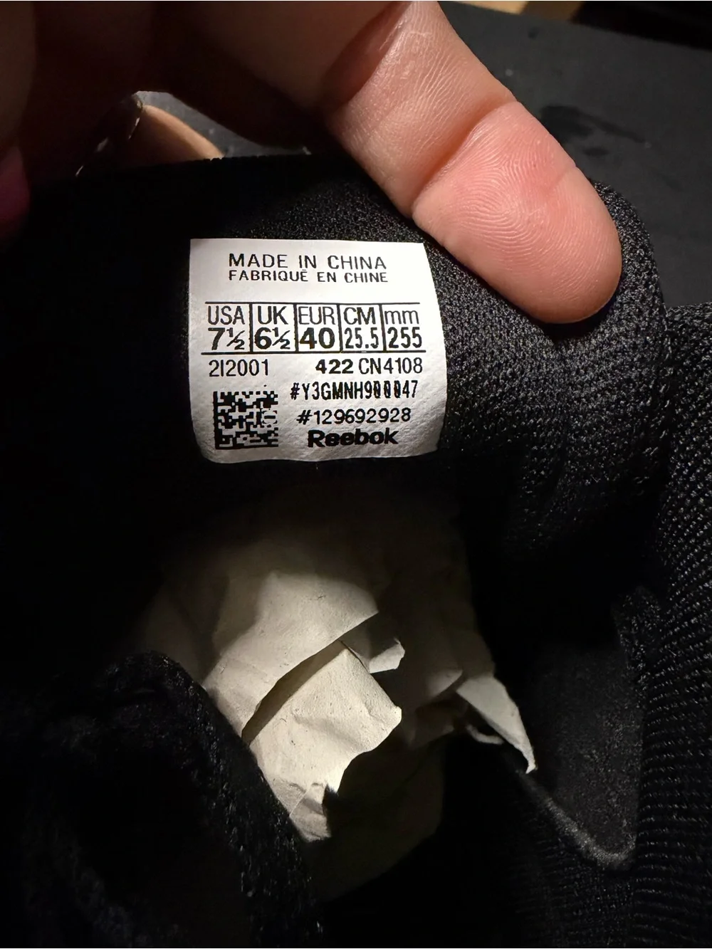 Reebok Black Leather high-Top Sneakers